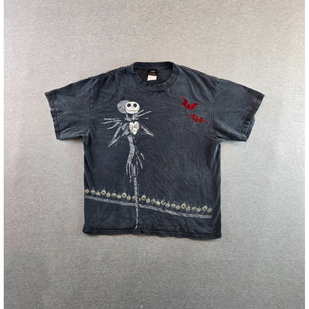 Vintage‎ The Nightmare Before Christmas T Shirt Mens M Black Jack Pumpkin Disney